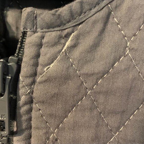 Prairie Underground Quilted Vest Size S / M Women's Gray Full Zip Oversized - Picture 7 of 8